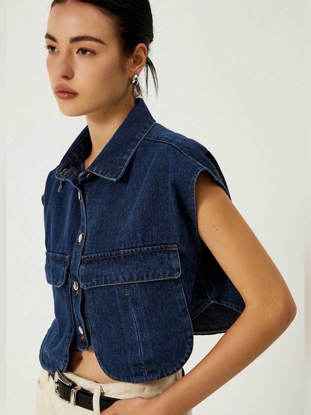 Commense denim cropped top/vest. Size XS. Excellent condition! - Picture 8 of 8